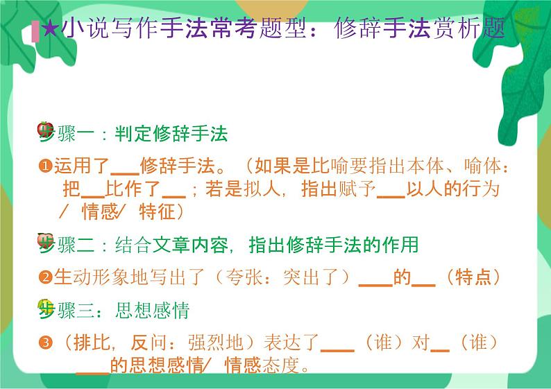 2022年中考语文一轮复习小说专题：人物形象与人物情感分析课件（共30张PPT）08