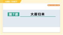 初中大雁归来习题ppt课件