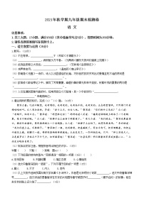 安徽省合肥市长丰县2021-2022学年九年级上学期期末语文试题（word版 含答案）