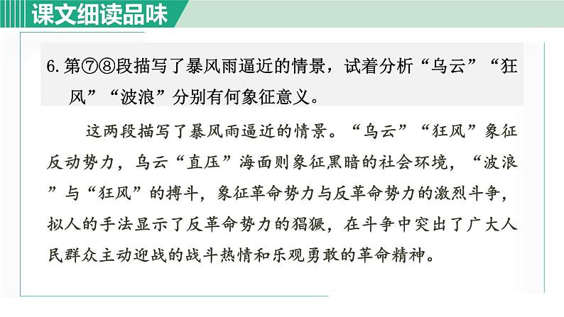 部编版九年级语文下册 第1单元 4海燕 课件07