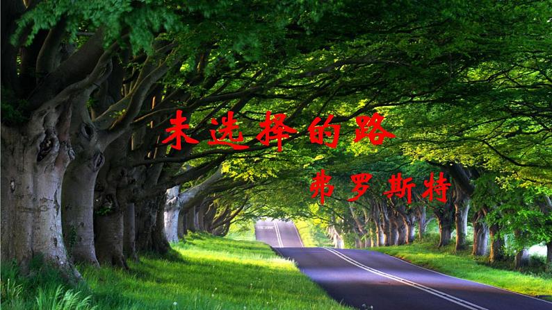 第20课《未选择的路》课件（20张PPT）2021-2022学年部编版语文七年级下册第1页