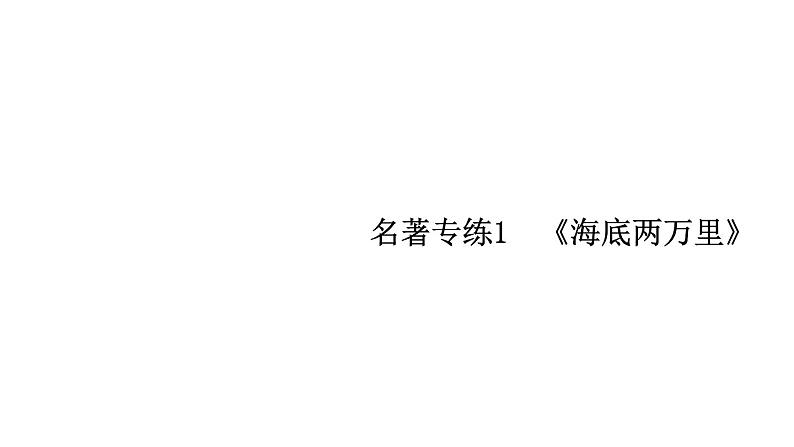 部编版语文七年级下册第六单元名著专练《海底两万里》习题课件（24张PPT）第1页