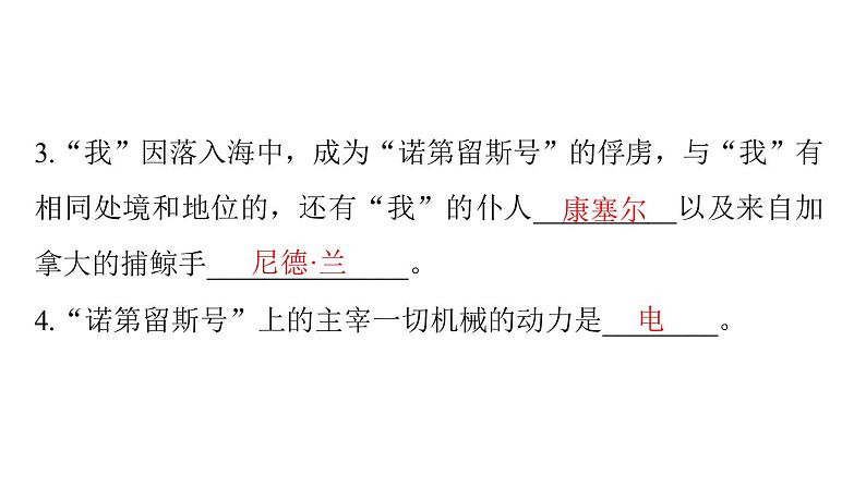 部编版语文七年级下册第六单元名著专练《海底两万里》习题课件（24张PPT）第3页