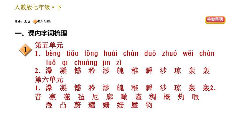 七年级语文部编版下册课件 专题一  字音字形 26张PPT第4页
