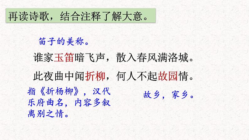 第三单元课外古诗词诵读《春夜洛城闻笛》课件（共17张ppt）2021-2022学年部编版语文七年级下册07