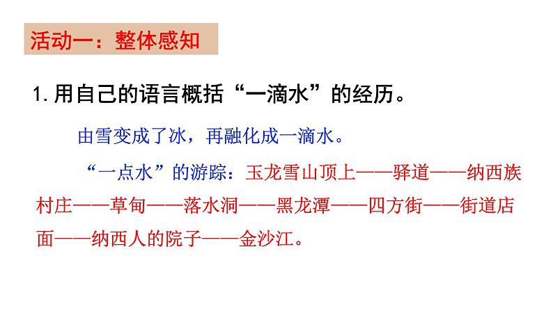 第20课《一滴水经过丽江》课件2021—2022学年部编版语文八年级下册第7页