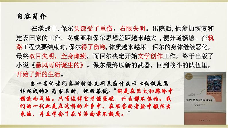 第六单元名著导读《钢铁是怎样炼成的》课件（共22张PPT）2021-2022学年部编版语文八年级下册05