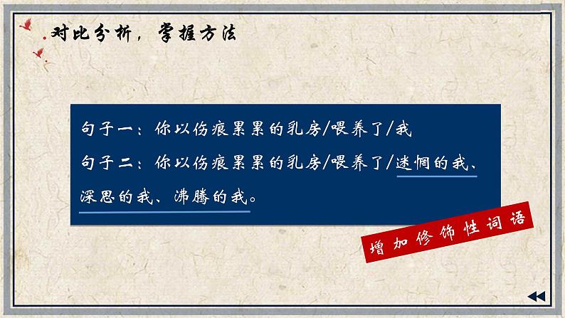 （部编作文指导课件）部编九下第一单元习作——学习扩写第6页