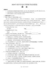 湖南省邵阳市隆回县2020届中考一模语文试题（解析版+原卷版）