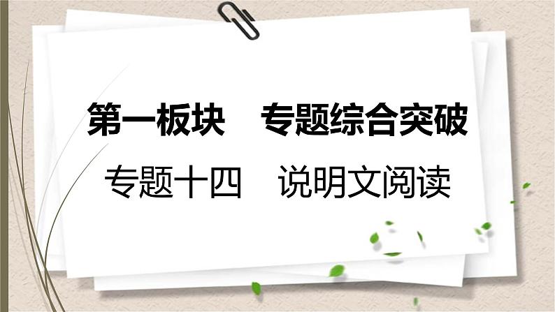 初中语文中考复习--说明文阅读课件PPT01