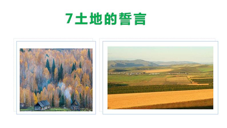 部编版七年级语文下册----8 土地的誓言 课件第1页