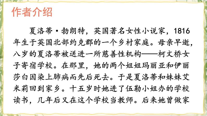 名著导读 《简·爱》 外国小说的阅读 课件第3页