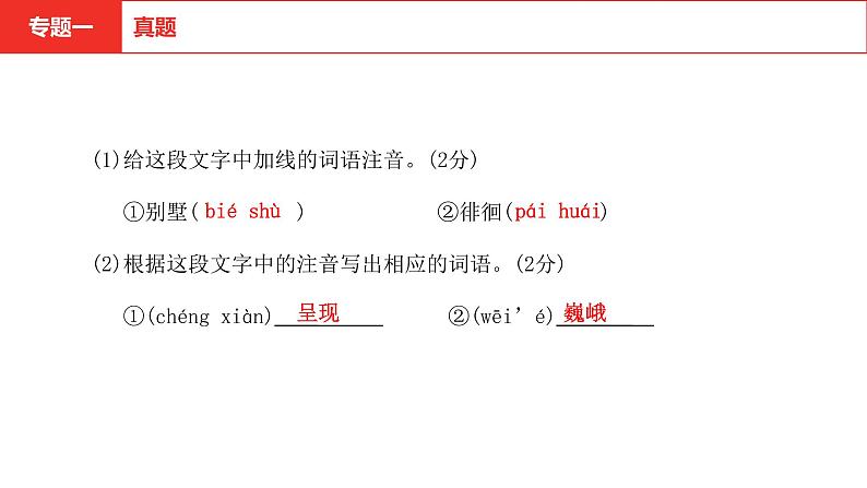 专题 字音、字形 专项复习课件 2022年中考语文复习第7页