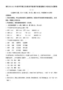 精品解析：2021年云南省丽江市九年级下学期教学质量监测语文试题(解析版+原卷版)