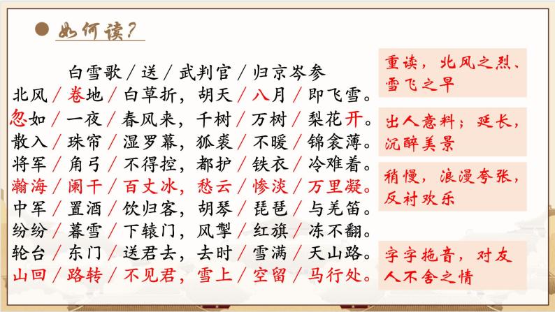第24课《白雪歌送武判官归京》课件2021——2022学年部编版语文九年级下册06