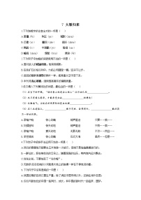 初中语文人教部编版八年级下册大雁归来课时作业