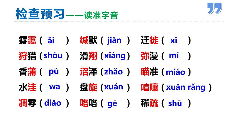 部编版八年级语文下学期----7 大雁归来 课件第5页