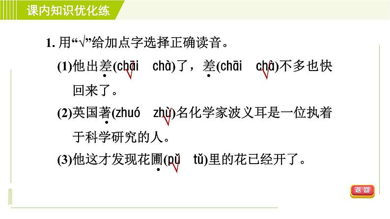 人教五四制六年级下册语文 第4单元 12. 真理诞生于一百个问号之后 习题课件第5页