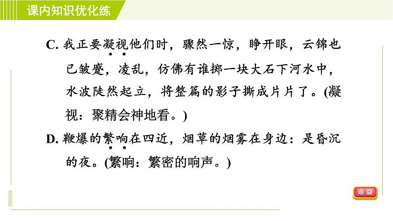 人教五四制六年级下册语文 第6单元 习题课件07