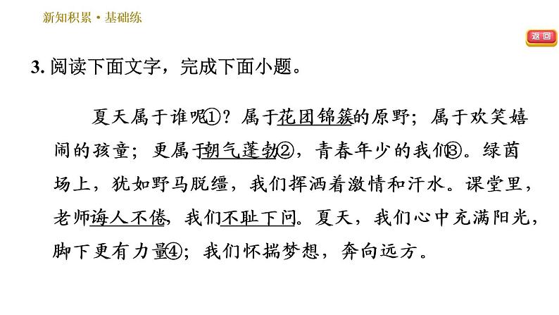 人教版七年级下册语文 第4单元 14　叶圣陶先生二三事 习题课件第6页