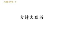 人教版七年级下册语文 期末专题训练 专题六　古诗文默写 习题课件