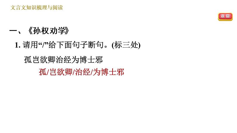 人教版七年级下册语文 期末专题训练 专题七　文言文知识梳理 习题课件04