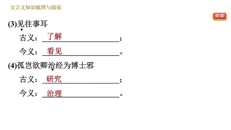 人教版七年级下册语文 期末专题训练 专题七　文言文知识梳理 习题课件08