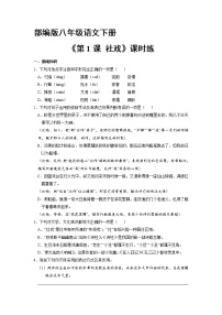 人教部编版八年级下册1 社戏当堂达标检测题