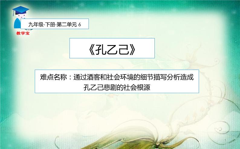 人教版（部编版）初中语文九年级下册  5.孔乙己   课件01