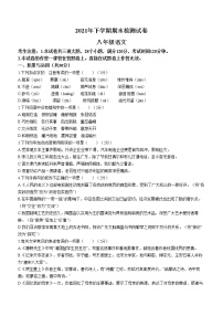 湖南省衡阳市常宁市城区2021-2022学年八年级上学期期末语文试题（word版 含答案）