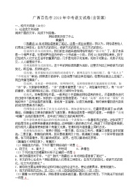 2019年广西百色市中考语文试题（含答案）