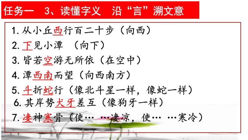 人教部編版八年級下冊10小石潭記授課ppt課件