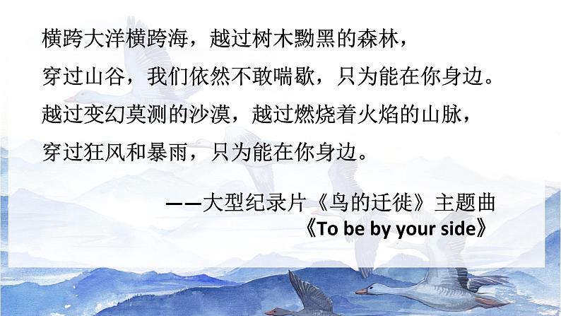 部编版八年级语文下册课件----7《大雁归来》02