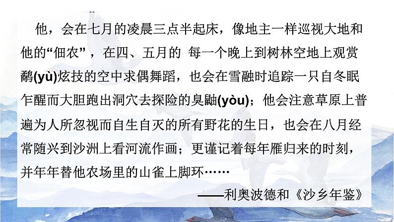 部编版八年级语文下册课件----7《大雁归来》04