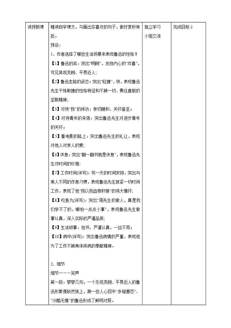 第3课《回忆鲁迅先生》（第二课时） 课件+教案+练习+学案02