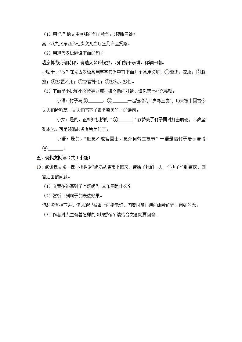 第19课《一颗小桃树》（第二课时） 课件+教案+练习+学案03