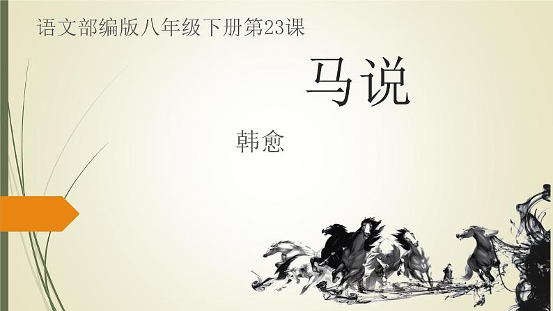 部编版八年级语文下册课件----23《马说》第1页