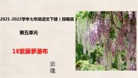 人教部编版七年级下册第五单元18 紫藤萝瀑布教学演示ppt课件