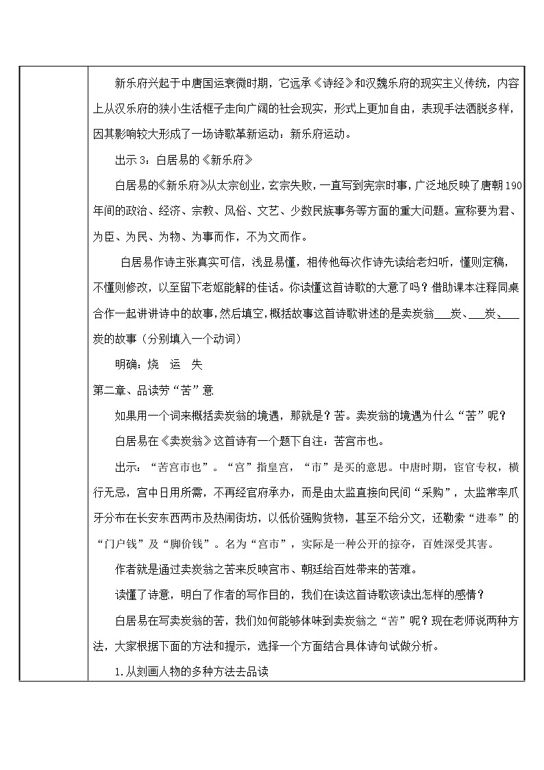 人教版（部编版）初中语文八年级下册 24.唐诗三首 卖炭翁   教案02