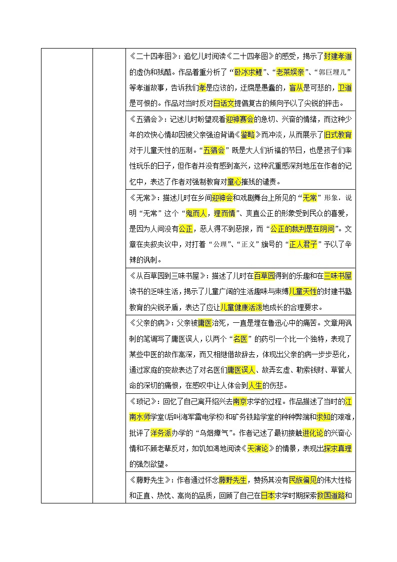 朝花夕拾（解析版）-2022年中考语文名著阅读易考点第2页