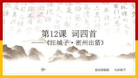 初中语文人教部编版九年级下册第三单元12 词四首江城子·密州出猎教课ppt课件