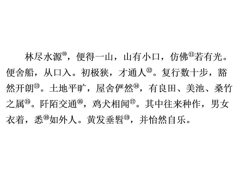 人教部编版八年级语文下册教学课件：第3单元 9 桃花源记(共63张PPT)05
