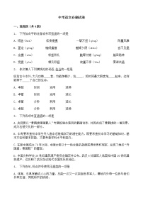 (湖北武汉专用)中考语文必刷试卷06（含答案解析）.doc