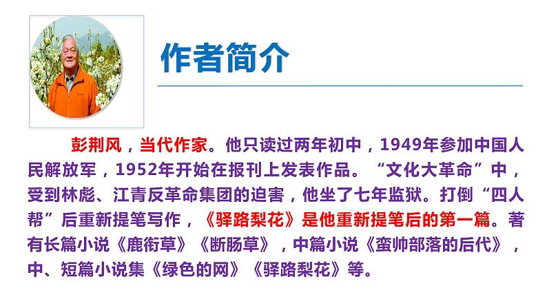 15驿路梨花-2021-2022学年七年级语文下册课件（共45张PPT）05