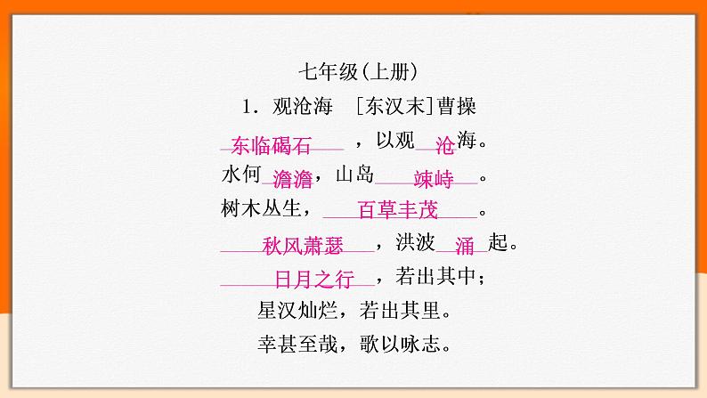 2022年中考语文一轮专题复习：常考古诗词和文言文名句归纳（共58张PPT）02