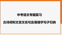 2022年中考语文一轮专题复习：古诗词和文言文名句及易错字句子归纳（共28张PPT）