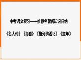 2022年中考语文一轮基础复习：推荐名著阅读知识归纳《名人传》《红岩》《格列佛游记》《童年》（共44张PPT）