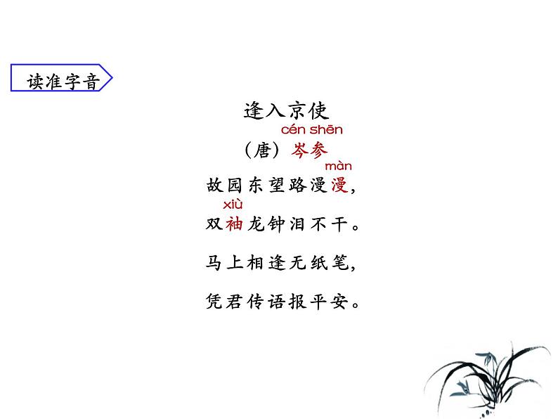 部编版七年级下册语文第三单元课外古诗词《逢入京使》课件第6页