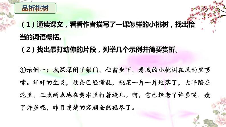 部编版七年级语文下册--19.一棵小桃树 课件08