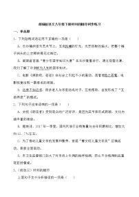 语文八年级下册时间的脚印综合训练题